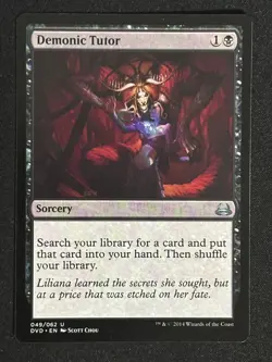 1x MTG Demonic Tutor - Duel Decks: Anthology (DD3) (DVD) #49 - Magic - Image 1