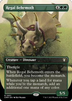 Regal Behemoth (Borderless Alternate Art) [Commander Masters] Magic MTG - Image 1