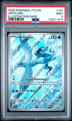 2025 POKEMON JTG EN-JOURNEY TOGETHER ILLUSTRATION RARE #161 ARTICUNO PSA 9 - Image 1