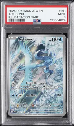 2025 POKEMON JTG EN-JOURNEY TOGETHER ILLUSTRATION RARE #161 ARTICUNO PSA 9 - Image 1