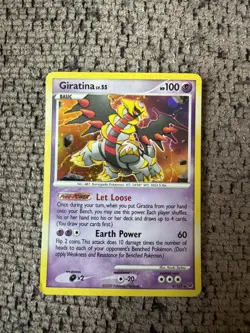 2009 Pokemon Platinum 9/127 Giratina Holo LP Rare Card Vintage collection tcg - Image 1