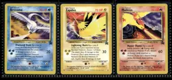 Articuno Zapdos Moltres Promo Lot WB Movie WOTC 2000 Pokemon Cards Vtg Legendary - Image 1