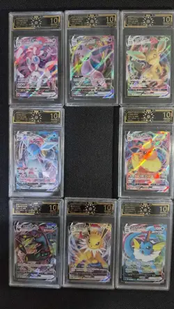 8x OCD 10 Pristine Chinese Eeveelutions VMAX Pokemon Cards - Complete Set - LN05 - Image 1