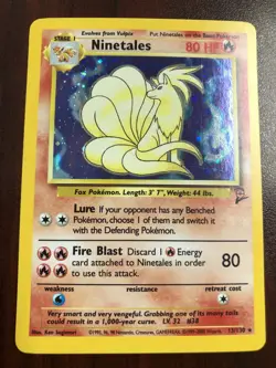 Pokemon Ninetales 13/130 Base Set 2 Holofoil - NM - Image 1