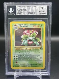 Venusaur Holo Black Star Promo #13 Pokemon WOTC Strategy Guide BGS 7 NM 1999-02 - Image 1