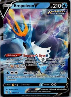 Empoleon V 040/163 Holo V Rare Battle Styles Pokemon Holo Near Mint - Image 1