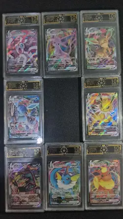 Complete Eeveelutions VMAX Set (8) - All OCD 10 Pristine, S-Chinese Pokemon GL15 - Image 1