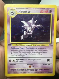 Pokemon Haunter 1st Edition 6/62 – Fossil – Holo Rare – Heavy Play - Image 3