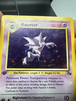 Pokemon Haunter 1st Edition 6/62 – Fossil – Holo Rare – Heavy Play - Image 4