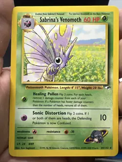 Pokemon Sabrina's Venomoth 034/132 Gym Heroes Rare - MOD PLAY - Image 4