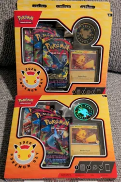 2026 Pokemon Day Collection 30th Anniversary Set Pikachu Holo Foil Lot of 2 - Image 1