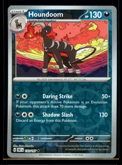 2023 Scarlet & Violet Series - Obsidian Flames Houndoom #133 Reverse Holo - Image 1