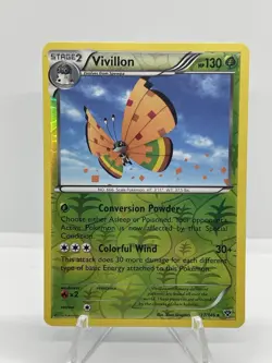 Vivillon Reverse Holo 17/146 – 2014 XY Base Set – Light Played LP/NM Pokemon - Image 1