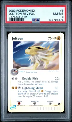 Jolteon [Reverse Holo] - Pokemon Sandstorm #6 PSA 8.0 - Image 1