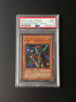 PSA 9 YU-GI-Oh! Pgd-Pharaonic Guardian 069 Mystical Knight of Jackal 1st Edition - Image 1