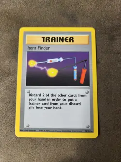 Item Finder 74/102 Base Set Trainer Pokemon TCG WOTC Vintage 1999 NM - Image 1