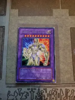 YUGIOH TCG ELEMENTAL HERO ELECTRUM MDP2-EN001 RARE LIMITED EDITION MP - Image 1