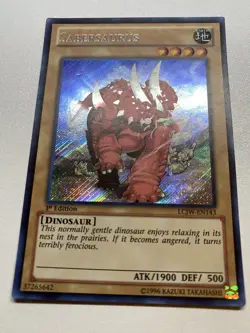 Yugioh Sabersaurus 1st Edition Secret Rare LCJW-EN143 MP - Image 1