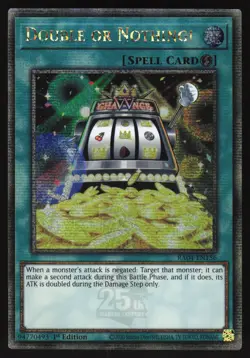 Double or Nothing! - RA04-EN156 - Quarter Century Secret Rare - Yugioh - Image 1