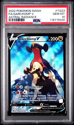 2022 POKEMON SWORD & SHIELD ASTRAL RADIANCE #TG23 FULL ART/GARCHOMP V PSA 10 - Image 1