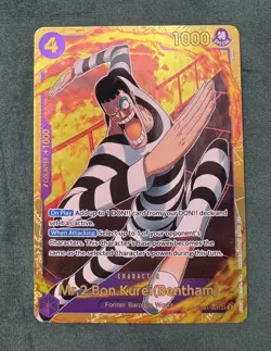 One Piece Memorial Collection Mr.2 Bon Kurei (Bentham) EB01-061 SEC Foil NM - Image 1