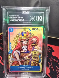 2024 ONE PIECE PROMOS CONVENTION EXCLUSIVE #043 MONKEY D. LUFFY TAG 10 Nonfoil - Image 1