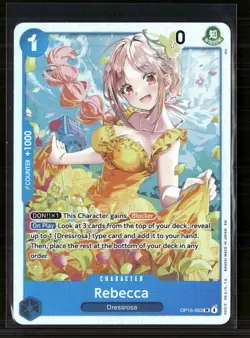Bandai One Piece TCG Rebecca (OP15-053) Adventure on Kami's Island SR OP15-053 - Image 1
