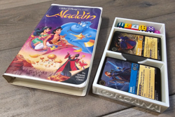 Disney Lorcana Aladdin Custom Vintage VHS Style Deck Box Store Two Decks & Dice! - Image 1