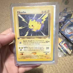 Pokemon TCG Pikachu Neo Genesis 1st Edition Basic Card 70/111 50 HP Common - Image 1