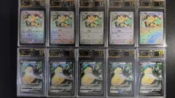 10x OCD 9.5 Gem-Mint Chinese Meowth & Snorlax V Pokemon Cards LN05 - Image 1