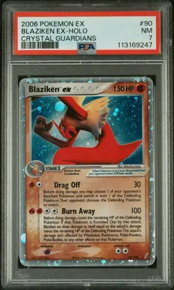 Blaziken ex 2006 Pokemon Crystal Guardians 90/100 PSA 7 NM Holo English - Image 1