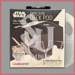 STAR WARS UNLIMITED: TWIN SUNS DECK POD BLACK Gamegenic + 2 UV Case + Foil Card - Image 1