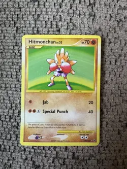 2009 Pokemon Platinum 129/127 Hitmonchan Holo LP Rare Card Vintage collection - Image 1