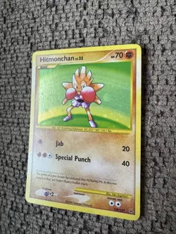 2009 Pokemon Platinum 129/127 Hitmonchan Holo LP Rare Card Vintage collection - Image 2