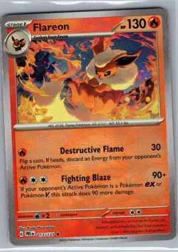 Flareon (Poke Ball) 013/131 SV: Prismatic Evolutions - Pokemon Card - NM - Image 1