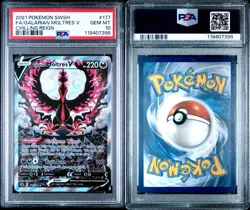 Pokemon Galarian Moltres V Chilling Reign Full Alt Art #177 PSA 10 Gem Mint - Image 3