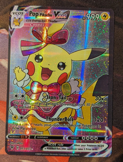Pop Pikachu VCOS 053/055 Full Art Holo Pokemon Card - Image 1