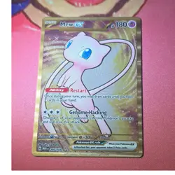Pokemon Mew ex Double Rare 205/165 Scarlet & Violet 151 Holo English Metal card - Image 1