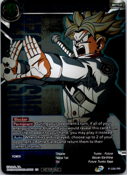 Dragon Ball Super Card Game Trunks, Neverending Justice Champ Pack P-235 - Image 1