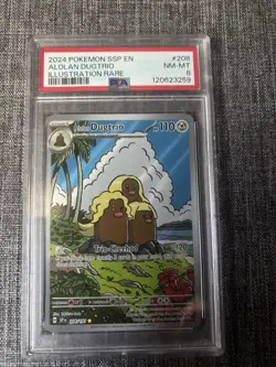 2024 Pokemon SSP EN ALOLAN DUGTRIO ILLUSTRATION RARE #208 NM-MT PSA 8 - Image 1