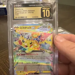 Pokemon Pikachu ex 044/193 Mega Dream ex CGC Pristine 10 Holo Japanese 2025 - Image 1