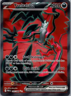 Yveltal ex 105/088 ME03: Perfect Order Pokemon TCG Ultra Rare NM - Image 1
