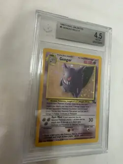 1999 POKEMON FOSSIL #5 GENGAR-HOLO BGS 4.5 - Image 1