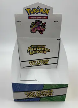 Pokemon TCG Ascended Heroes Tech Sticker Collection Display Box EMPTY NO PACKS - Image 1
