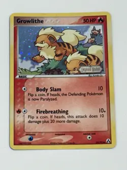 Pokemon TCG Growlithe 55/92 Legend Maker Reverse Holo Stamped - Image 1