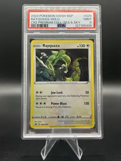 Pokemon TCG: SWSH Black Star Promos Rayquaza SWSH 029 Promo PSA 9 - Image 1