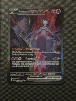 Pokemon Team Rocket's Mewtwo ex 231/182 -Destined Rivals- Full Art Holo SIR EX - Image 1