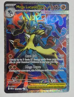 Pokemon TCG Mega Lucario EX Ultra Rare Me:01 Mega Evolution 160/132 NM - Image 4