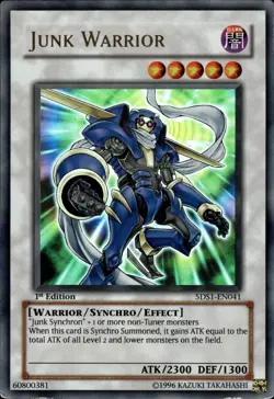 5DS1-EN041 Junk Warrior 1st Edition Ultra Rare Well Played YuGiOh TCG - Image 1