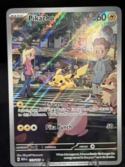 Pokemon TCG Pikachu IR 173/165 Sv: Scarlet & Violet 151 Illustration Rare Holo - Image 1